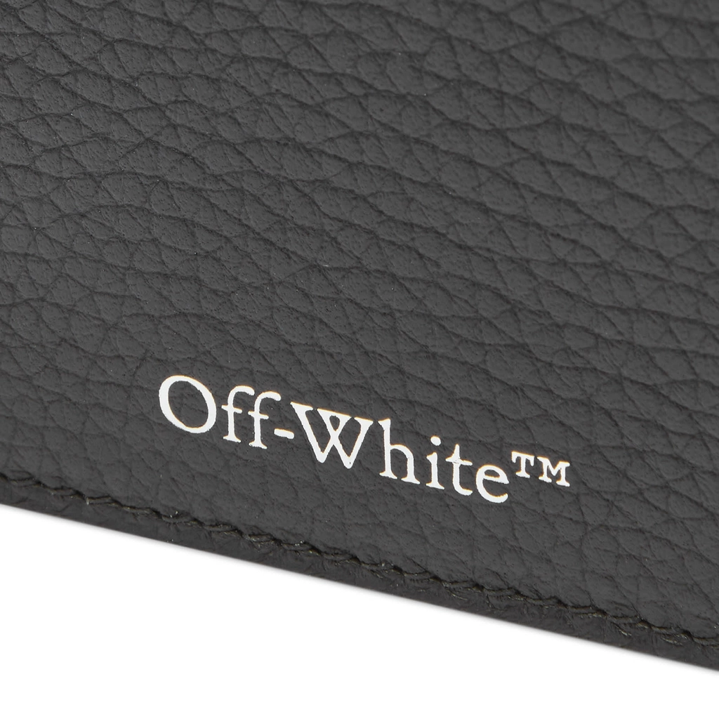 Off White Men's Chevron Bifold Leather Wallet Black